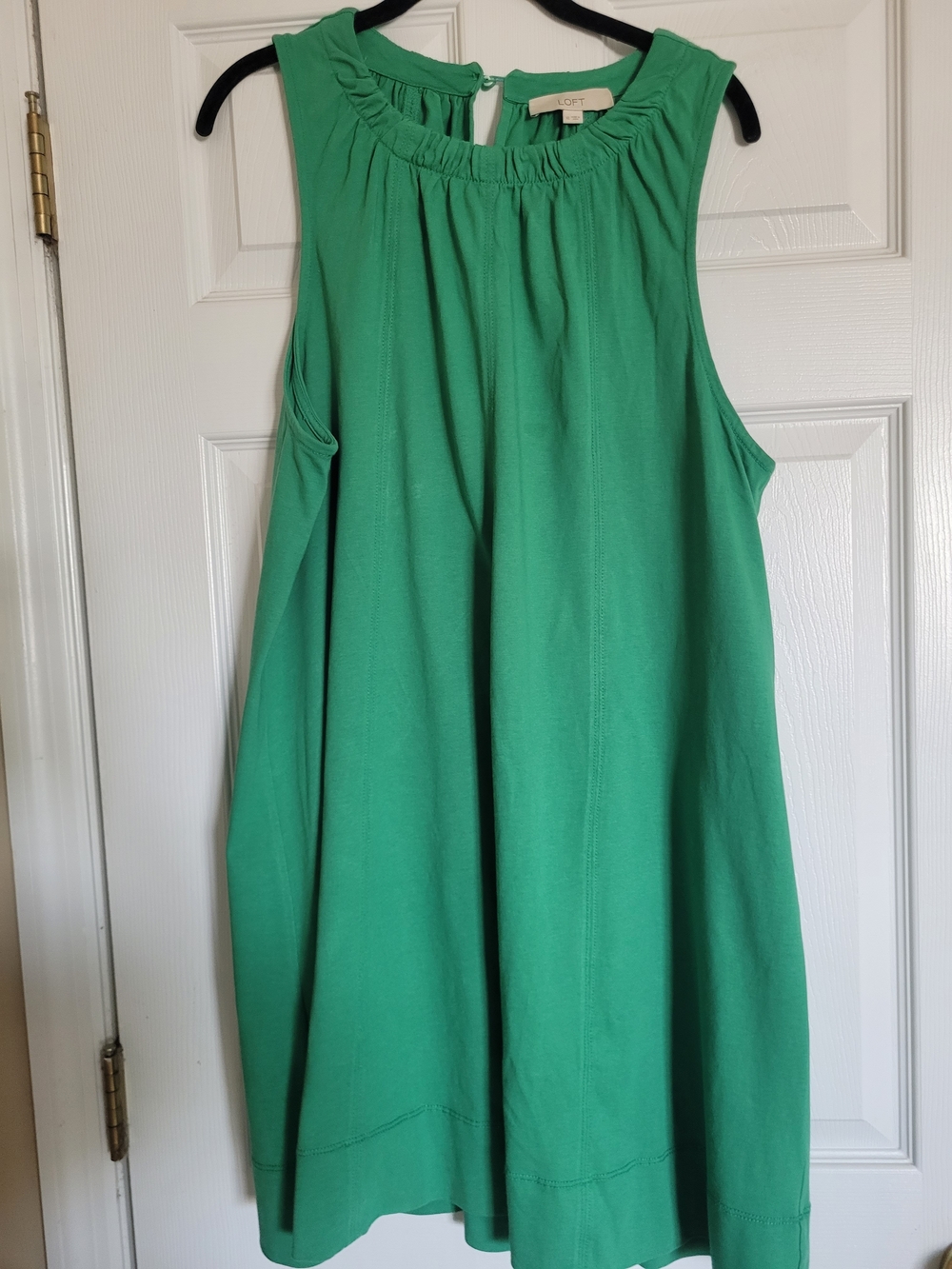 LOFT Sleeveless Green Swing Dress